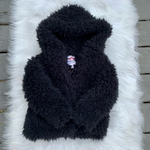 APPAMAN CLEO FAUX FUR COAT JACKET WITH HOODIE GIRL SIZE 4 - Picture 2 of 6